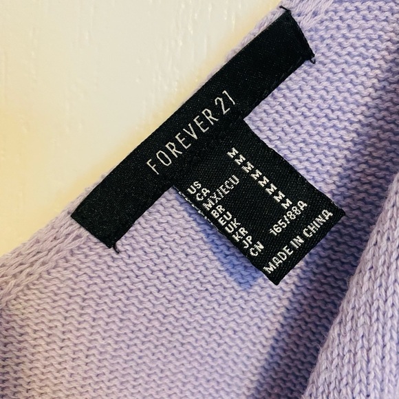 Forever 21 Purple Knit Crop Top - Picture 3 of 4